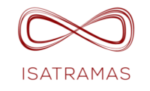 Imagem da Logomarca de Atelier Isatramas: um símbolo do infinito, que representa a infinita trama da vida. Os fios de trama e urdume de um tecido manual podem ser comparados com os fios de nossas relações pessoais e interpessoais pela vida a fora,