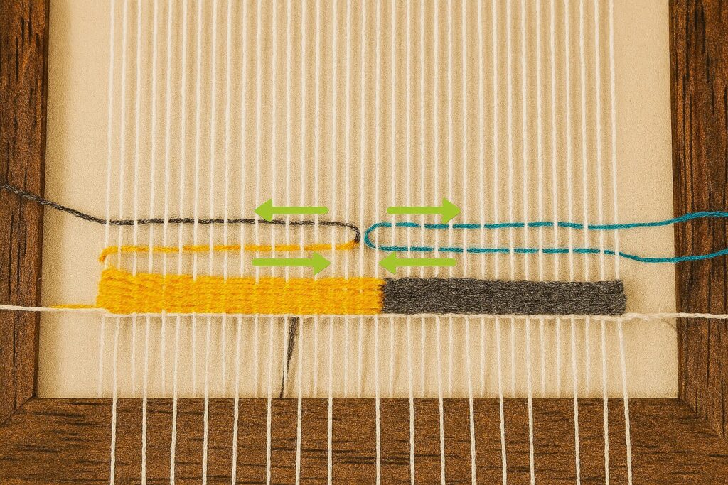 Trama Descontínua – 2 fios na dança do encontro e separação