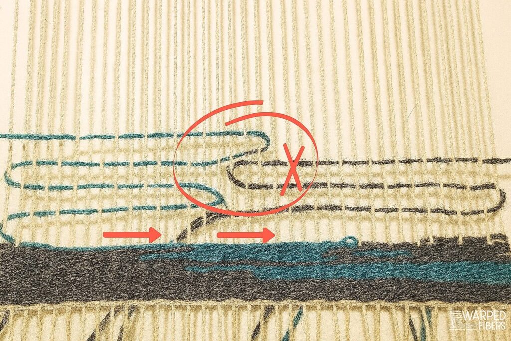 Trama Descontínua – 2 fios na dança do encontro e separação